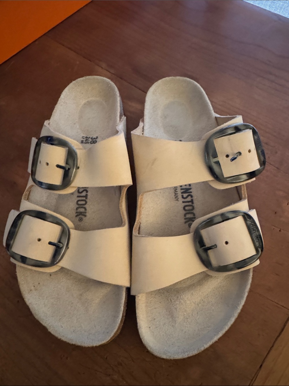Birkenstock Kids Cream Double Buckle Slide Sandals